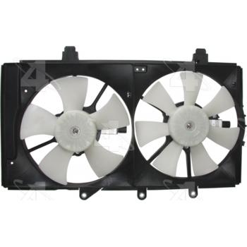 2002 Dodge Neon Dual Radiator and Condenser Fan Assembly Four Seasons 75528 image 1 of 3