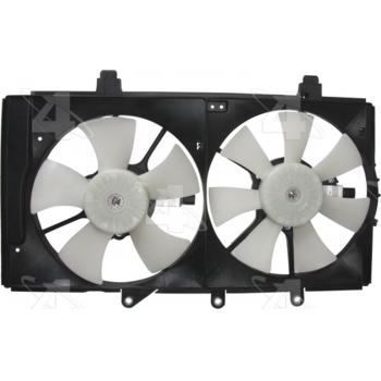 2002 Dodge Neon Dual Radiator and Condenser Fan Assembly Four Seasons 75528 image 3 of 3