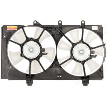 2004 Dodge Neon Dual Radiator and Condenser Fan Assembly Four Seasons 75558 image 1 of 2