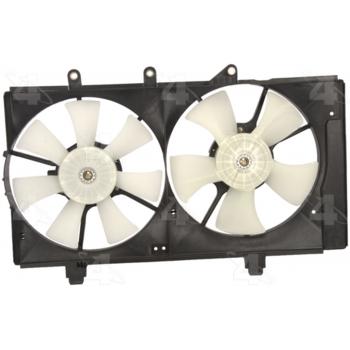 2004 Dodge Neon Dual Radiator and Condenser Fan Assembly Four Seasons 75558 image 2 of 2