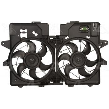 2005 Mercury Mariner Dual Radiator and Condenser Fan Assembly Four Seasons 75607 image 2 of 2