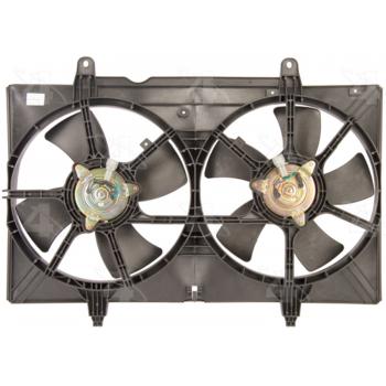 2006 Nissan Quest Dual Radiator and Condenser Fan Assembly Four Seasons 75609 image 1 of 2