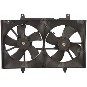 2006 Nissan Quest Dual Radiator and Condenser Fan Assembly Four Seasons 75609 image 2 of 2