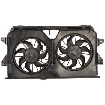2005 Dodge Caravan Dual Radiator and Condenser Fan Assembly Four Seasons 75622 image 2 of 2