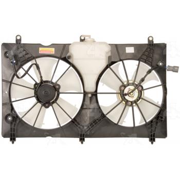 2007 Honda Accord Dual Radiator and Condenser Fan Assembly Four Seasons 75626 image 1 of 4