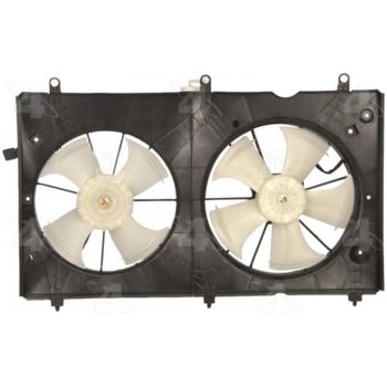 2007 Honda Accord Dual Radiator and Condenser Fan Assembly Four Seasons 75626 image 2 of 4