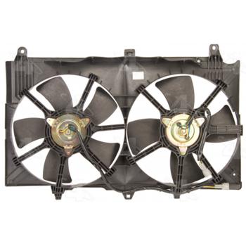 2003 Infiniti G35 Dual Radiator and Condenser Fan Assembly Four Seasons 75628 image 1 of 2