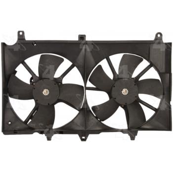 2003 Infiniti G35 Dual Radiator and Condenser Fan Assembly Four Seasons 75628 image 2 of 2