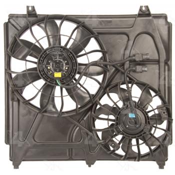 2006 Kia Sorento Dual Radiator and Condenser Fan Assembly Four Seasons 75638 image 1 of 2
