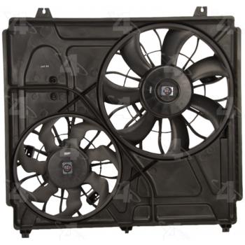 2006 Kia Sorento Dual Radiator and Condenser Fan Assembly Four Seasons 75638 image 2 of 2