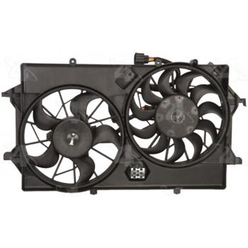2003 Ford Focus Dual Radiator and Condenser Fan Assembly Four Seasons 75652 image 2 of 2