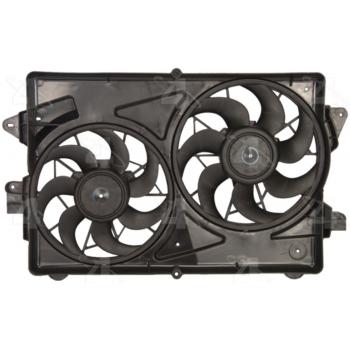 2005 Chevrolet Equinox Dual Radiator and Condenser Fan Assembly Four Seasons 75654 image 2 of 2