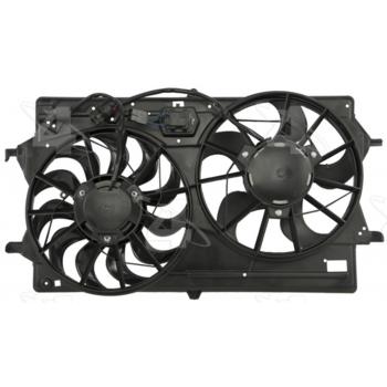 2003 Ford Focus Dual Radiator and Condenser Fan Assembly Four Seasons 75943 image 1 of 4