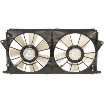 2007 Cadillac DTS Dual Radiator and Condenser Fan Assembly Four Seasons 76020 image 1 of 2
