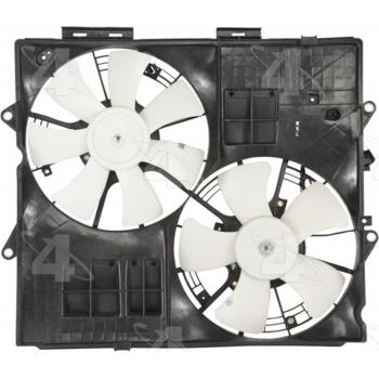 2008 Cadillac SRX Dual Radiator and Condenser Fan Assembly Four Seasons 76059 image 2 of 2