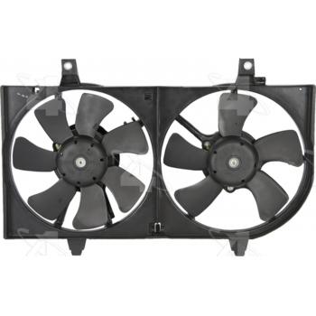 2006 Nissan Sentra Dual Radiator and Condenser Fan Assembly Four Seasons 76062 image 2 of 2