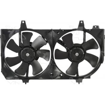 2002 Infiniti G20 Dual Radiator and Condenser Fan Assembly Four Seasons 76083 image 2 of 2