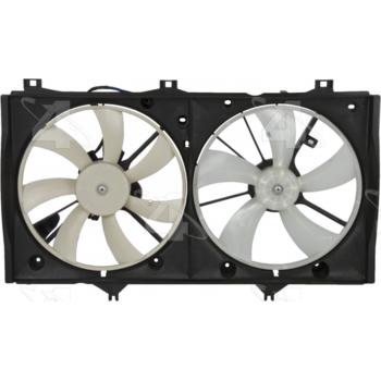2009 Toyota Camry Dual Radiator and Condenser Fan Assembly Four Seasons 76104 image 2 of 2
