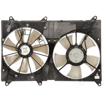 2007 Toyota Highlander Dual Radiator and Condenser Fan Assembly Four Seasons 76143 image 1 of 2