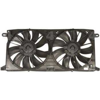 2004 Cadillac DeVille Dual Radiator and Condenser Fan Assembly Four Seasons 76145 image 1 of 2