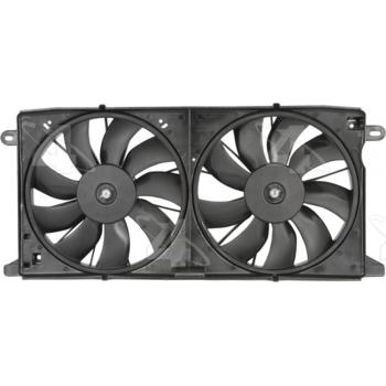 2004 Cadillac DeVille Dual Radiator and Condenser Fan Assembly Four Seasons 76145 image 2 of 2