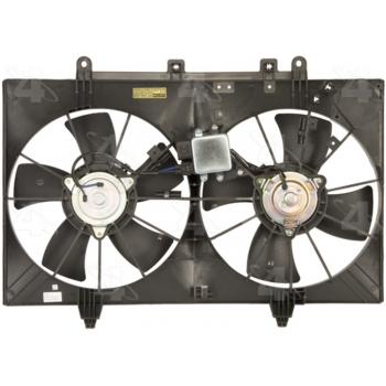 2010 Infiniti M45 Dual Radiator and Condenser Fan Assembly Four Seasons 76146 image 1 of 2