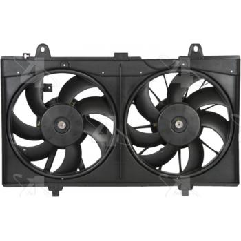 2012 Nissan Sentra Dual Radiator and Condenser Fan Assembly Four Seasons 76148 image 2 of 2