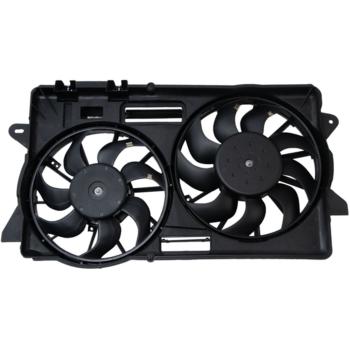 2016 Ford Mustang Dual Radiator and Condenser Fan Assembly Four Seasons 76159 image 2 of 4