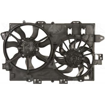2008 Pontiac Torrent Dual Radiator and Condenser Fan Assembly Four Seasons 76166 image 1 of 2