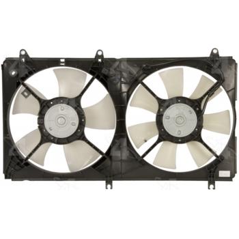 2007 Mitsubishi Galant Dual Radiator and Condenser Fan Assembly Four Seasons 76173 image 1 of 2