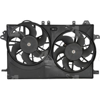 2009 Saab 9-5 Dual Radiator and Condenser Fan Assembly Four Seasons 76182 image 2 of 4