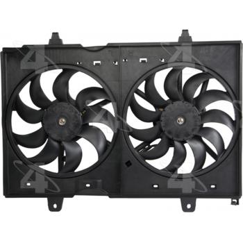 2015 Nissan Rogue Select Dual Radiator and Condenser Fan Assembly Four Seasons 76191 image 2 of 4