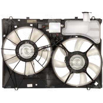 2008 Toyota Sienna Dual Radiator and Condenser Fan Assembly Four Seasons 76195 image 1 of 2