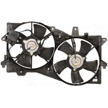 2003 Mazda MPV Dual Radiator and Condenser Fan Assembly Four Seasons 76197 image 1 of 2