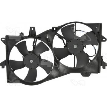 2003 Mazda MPV Dual Radiator and Condenser Fan Assembly Four Seasons 76197 image 2 of 2