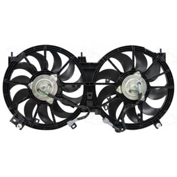 2014 Nissan Murano Dual Radiator and Condenser Fan Assembly Four Seasons 76210 image 1 of 4