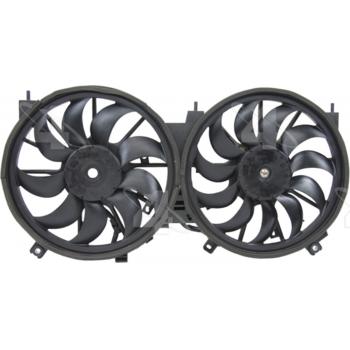 2014 Nissan Murano Dual Radiator and Condenser Fan Assembly Four Seasons 76210 image 2 of 4