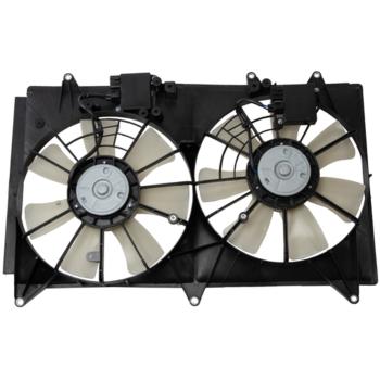 2012 Mazda CX-7 Dual Radiator and Condenser Fan Assembly Four Seasons 76212 image 1 of 4