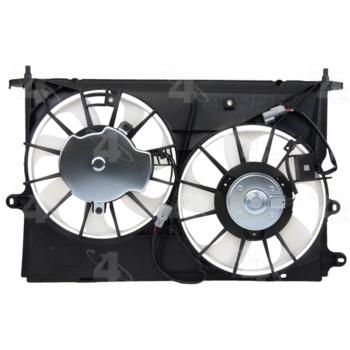 2010 Toyota Matrix Dual Radiator and Condenser Fan Assembly Four Seasons 76224 image 1 of 4