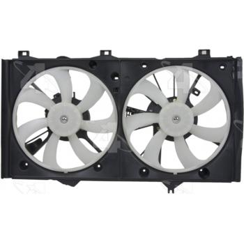 2009 Toyota Camry Dual Radiator and Condenser Fan Assembly Four Seasons 76225 image 2 of 4
