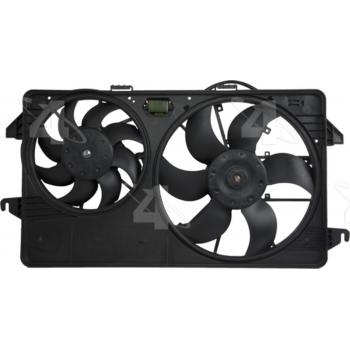 2013 Ford Transit Connect Dual Radiator and Condenser Fan Assembly Four Seasons 76256 image 2 of 4