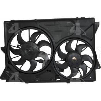 2010 Ford Flex Dual Radiator and Condenser Fan Assembly Four Seasons 76264 image 2 of 4