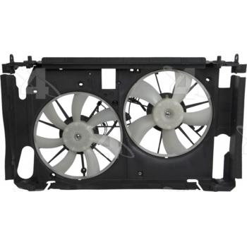 2008 Toyota RAV4 Dual Radiator and Condenser Fan Assembly Four Seasons 76266 image 2 of 4