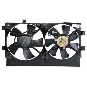 2008 Mitsubishi Lancer Dual Radiator and Condenser Fan Assembly Four Seasons 76268 image 1 of 4
