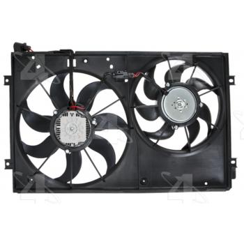 2009 Volkswagen Rabbit Dual Radiator and Condenser Fan Assembly Four Seasons 76305 image 2 of 3