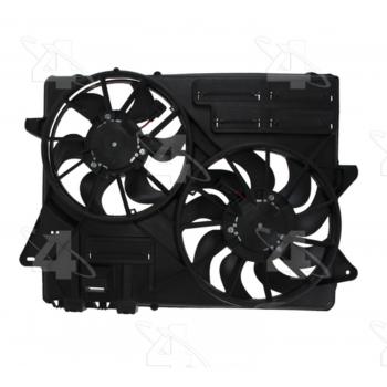 2016 Ford Mustang Dual Radiator and Condenser Fan Assembly Four Seasons 76329 image 2 of 4
