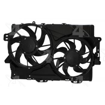 2009 Pontiac Torrent Dual Radiator and Condenser Fan Assembly Four Seasons 76357 image 2 of 4