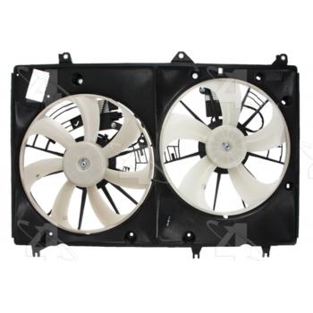 2010 Toyota Highlander Dual Radiator and Condenser Fan Assembly Four Seasons 76361 image 1 of 4