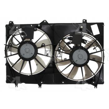 2010 Toyota Highlander Dual Radiator and Condenser Fan Assembly Four Seasons 76361 image 2 of 4