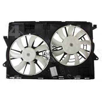 2015 Jeep Cherokee Dual Radiator and Condenser Fan Assembly Four Seasons 76367 image 1 of 3